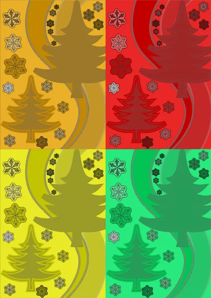 Christmas tree. Pop art — Stock Vector