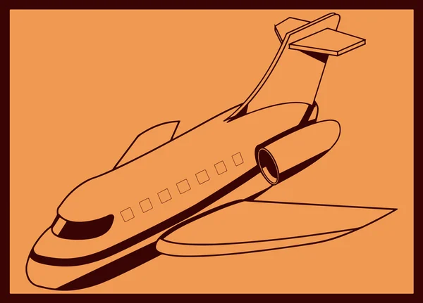 Arte pop. Avión — Vector de stock