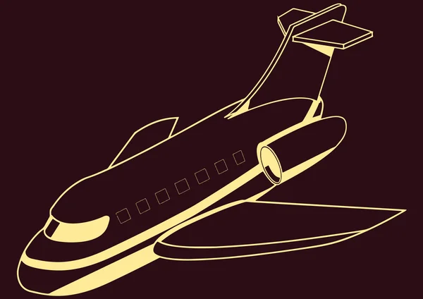 Поп-арт Самолет — стоковый вектор