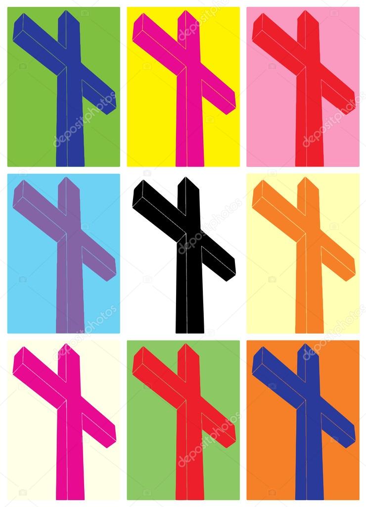 Crucifix, pop art