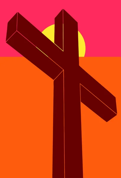 Crucifixo, pop art —  Vetores de Stock