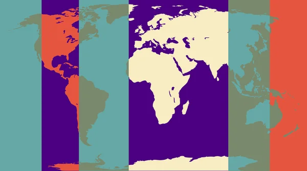 世界地图波普艺术 — 图库矢量图片