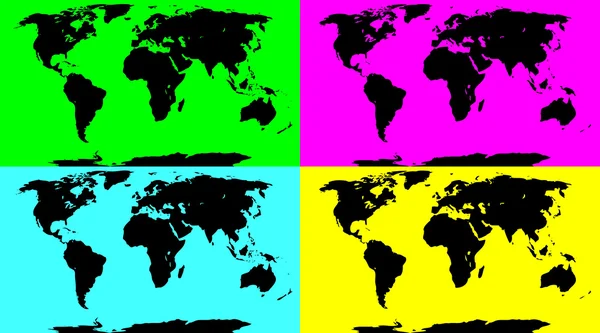 World map pop art — Stock Vector
