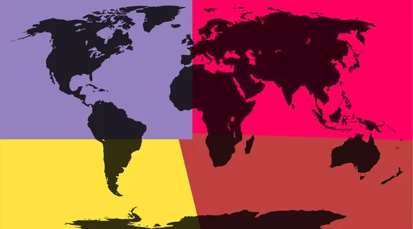 Світова карта поп-арту — стоковий вектор