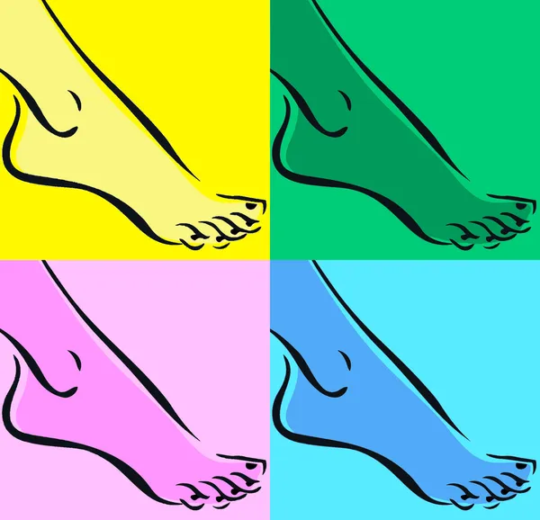 Nohy pop art — Stockový vektor