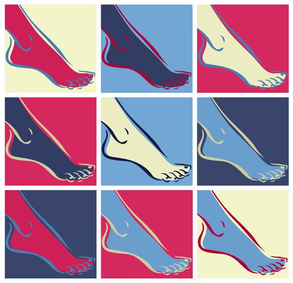 Foot pop art