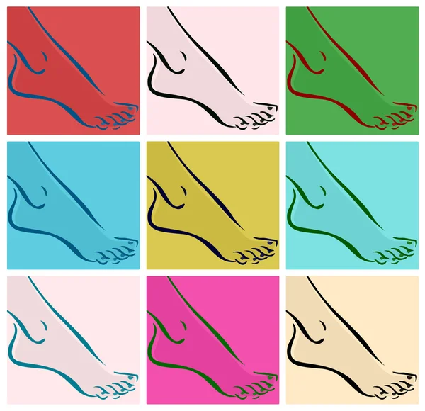 Nohy pop art — Stockový vektor