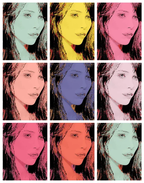 Belle fille pop art — Image vectorielle