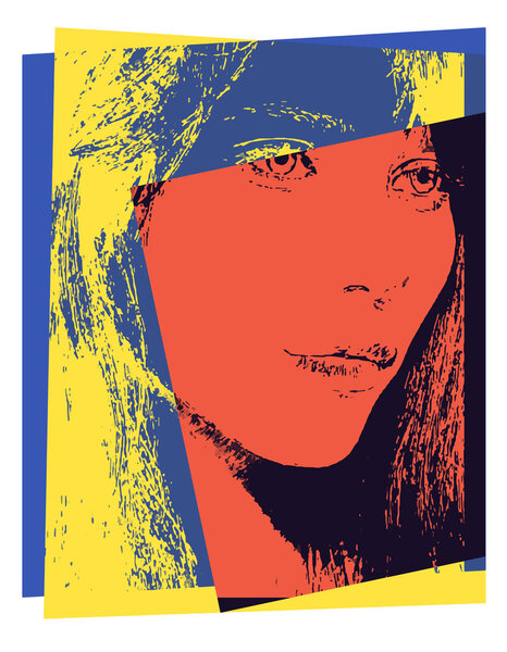Beautiful girl pop art