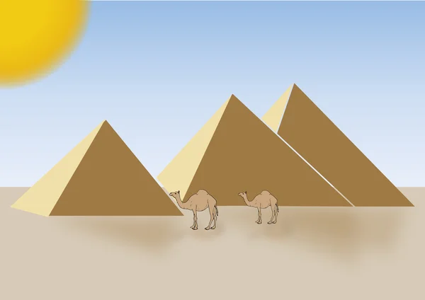 Mısır piramitleri — Stok Vektör