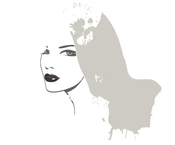 Hermosa chica grunge — Vector de stock