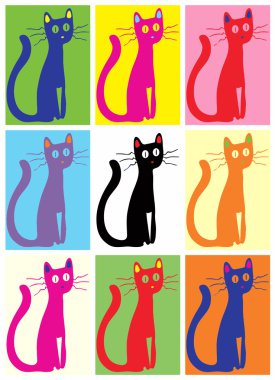kedi. Pop art