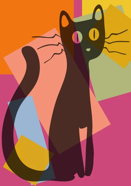 Cat. Pop art — Stock Vector