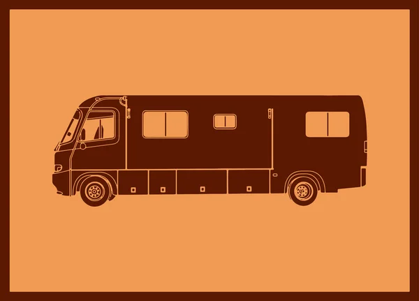 Camper van — Vetor de Stock