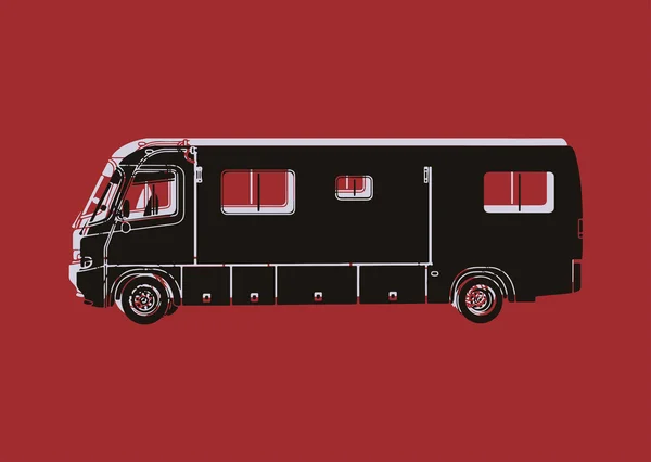 Camionnette camping-car — Image vectorielle