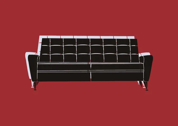 Arte pop Settee — Archivo Imágenes Vectoriales