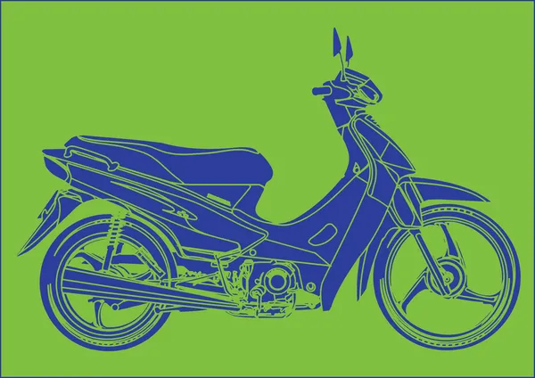 Bir motosiklet — Stok Vektör