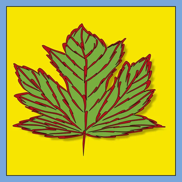 Pop art leaf