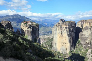 The Holy Monastery of Roussanou in Meteora, Greece. It is also called the Monastery of Saint Barbara.