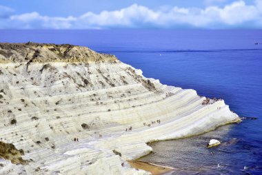 The Scala dei Turchi or Stair of the turks or Turkish steps; is a rocky cliff on the coast of Realmonte, near Porto Empedocle, in southern Sicily, Italy