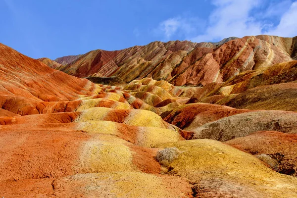 Zhangye Danxia National Geological Park Também Conhecido Como Zhangye Danxia — Fotografia de Stock