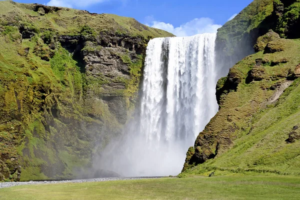 Skogafoss Vízesés Izlandon Európában — Stock Fotó