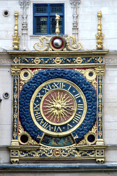 Rouen Francja Gros Horloge Albo Wielki Zegar Xiv Wiek — Zdjęcie stockowe