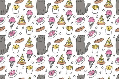 Kediler ve yiyecekler kusursuz.