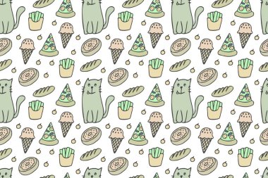 Kediler ve yiyecekler kusursuz.