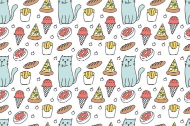 Kediler ve yiyecekler kusursuz.