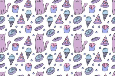 Kediler ve yiyecekler kusursuz.