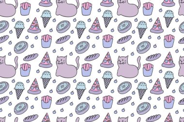 Kediler ve yiyecekler kusursuz.