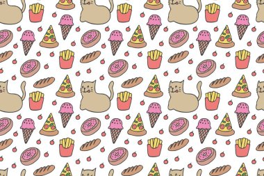 Kediler ve yiyecekler kusursuz.