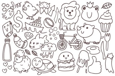 Çeşitli karalama sanatları.