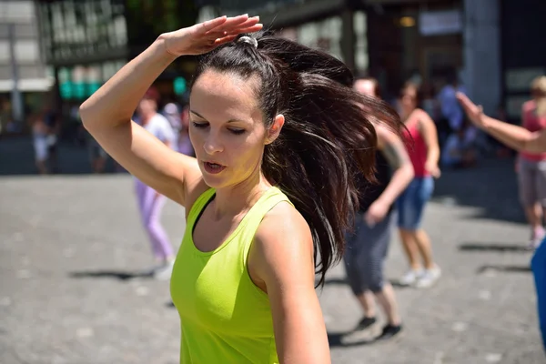 Flashmob auf der Straße — Stockfoto