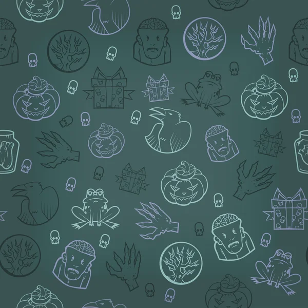 Halloween bezešvé pozadí. vektorové ilustrace — Stockový vektor