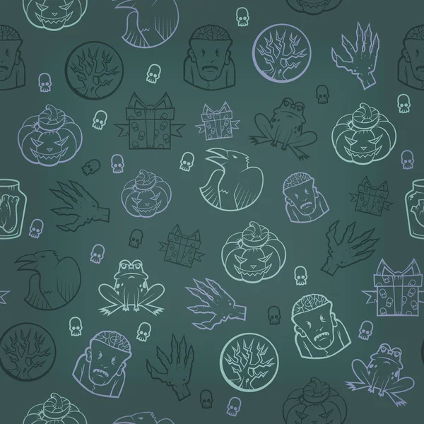 Fondo sin costuras de Halloween. Ilustración vectorial — Vector de stock