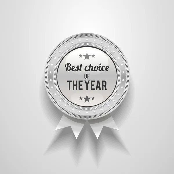 Gümüş vector parlak rozet