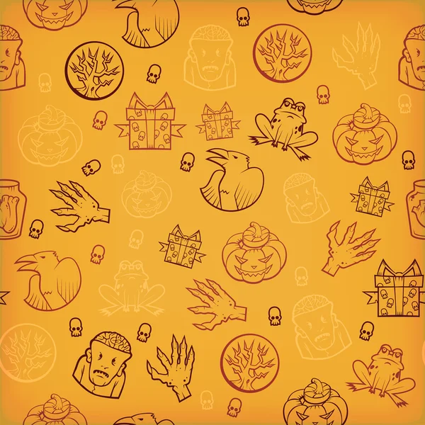 Fondo sin costuras de Halloween. Ilustración vectorial — Archivo Imágenes Vectoriales