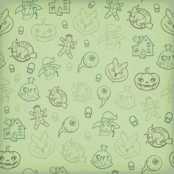 Nahtloser Hintergrund zu Halloween. Vektorillustration — Stockvektor