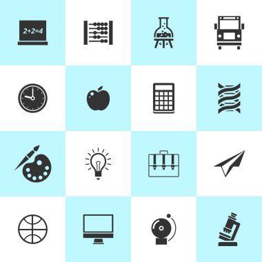 okul ve eğitim simgeleri.