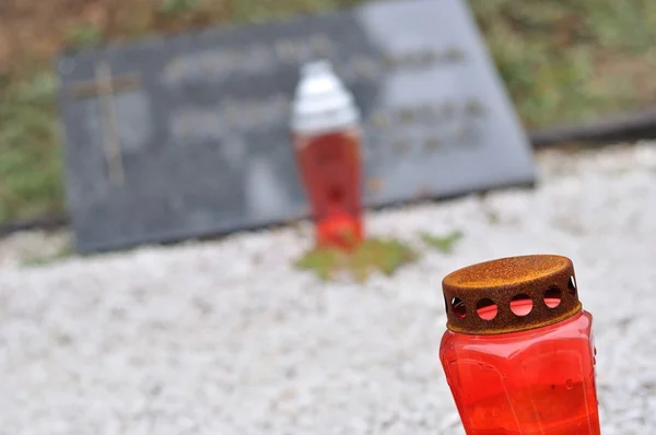 Hořák a svíčku na hrob — Stock fotografie