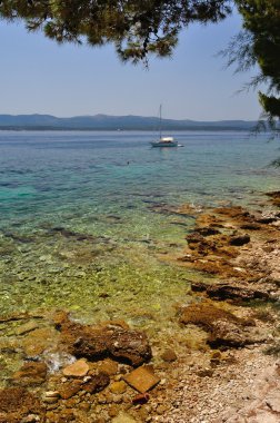 bol inanılmaz beach Island Brac. Hırvatistan