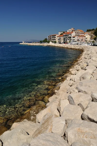 Pietre sulla spiaggia. Podgora, Croazia — Foto Stock