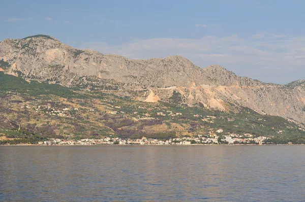 View of high mountain Biokovo in Podgora. Croatia — Stock Photo, Image