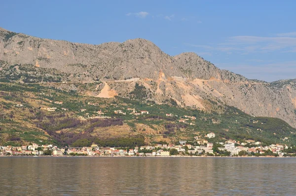 Vista de alta montaña Biokovo en Podgora. Croacia —  Fotos de Stock