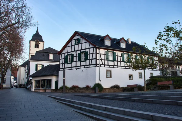 Konigswinter Germany November 2020 Side White Half Timbered Building Green — Stock fotografie