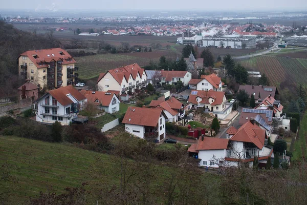 Neuleiningen Germany December 2020 Tops Houses Red Roofs Small German — 图库照片