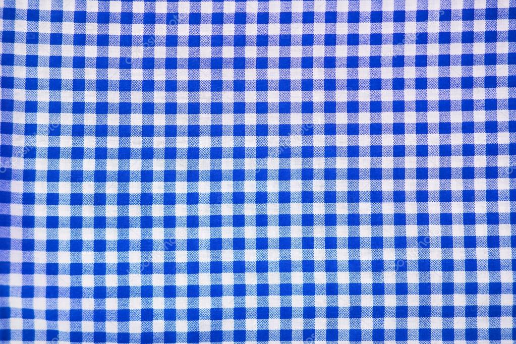 Blue plaid fabric as background