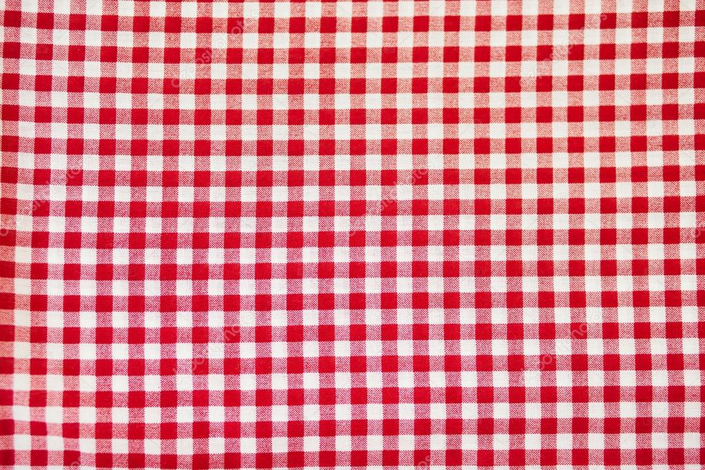 Red plaid fabric as background
